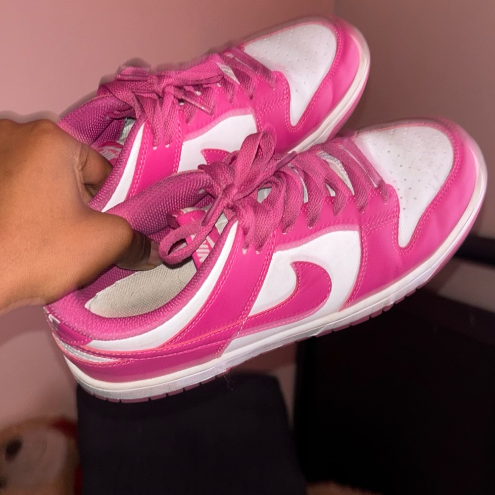 Women's Pink and White Sneakers